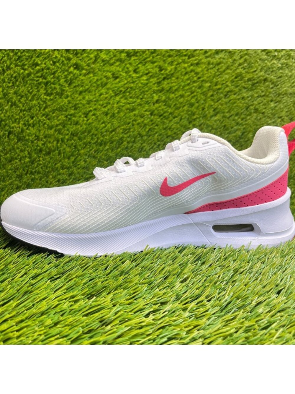 Nike Air Max Nuaxis Womens Size 9.5 White Pink Athletic Running Shoes Sneakers - Picture 2 of 11